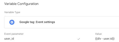 User ID in GA4 settings variable