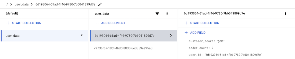 Firestore User Database